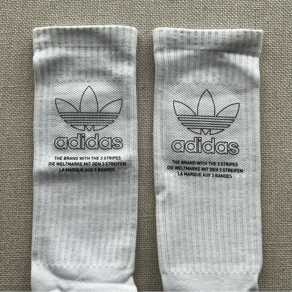 ADIDAS Brand With The 3 Stripes High White Socks